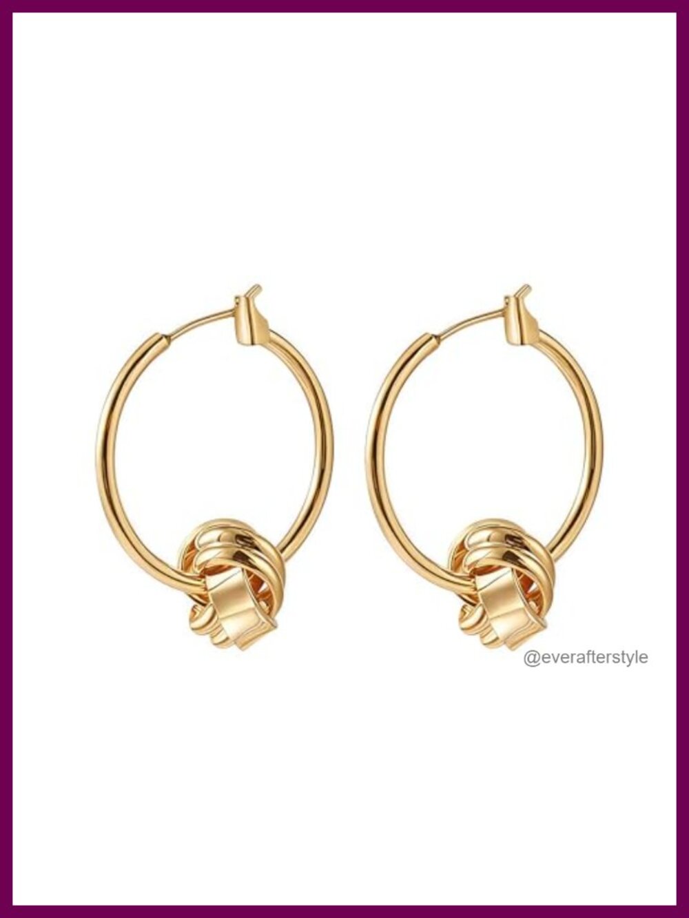 14K Gold Plated Brass Chunky Hoop Earrings Lightweight